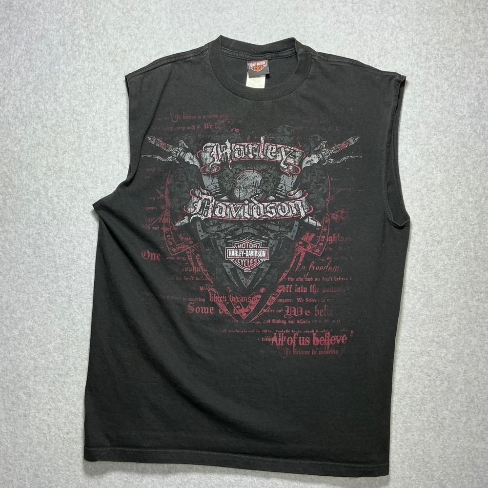 Harley Davidson New York City Sleeveless Muscle T-Shirt Black XL Skull Graphic